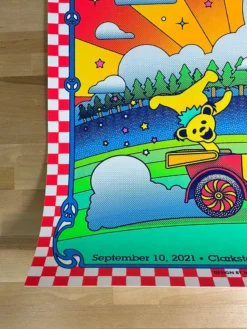 Dead & Company - 2021 Nate Gonzalez Poster Clarkston, MI DTE Energy Gig Posters