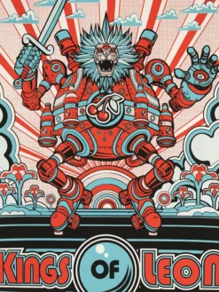 Kings Of Leon - 2017 Jesse Philips Poster Atlanta, GA Aarons Amphitheatre Gig Posters