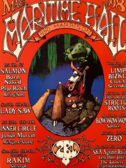 Dave Huckins MHP 44 March - 1998 Poster Maritime Hall San Fran 1st