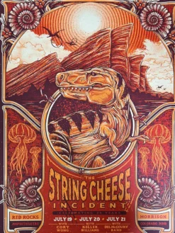 Half Hazzard Press String Cheese Incident - 2019 Half Hazard Poster Red Rocks Morrison, CO Colorado