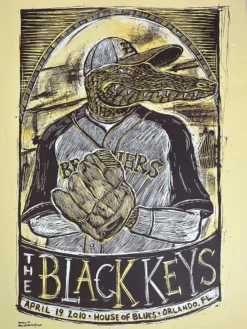 The Black Keys - 2010 Dan Grzeca Poster Orlando, FL House Of Blues