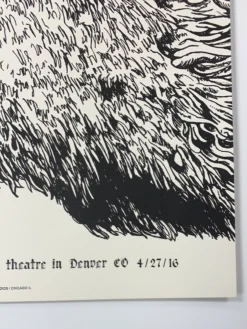 Napalm Death & Melvins - 2016 Fugscreens Studios Poster Denver, CO 4/27