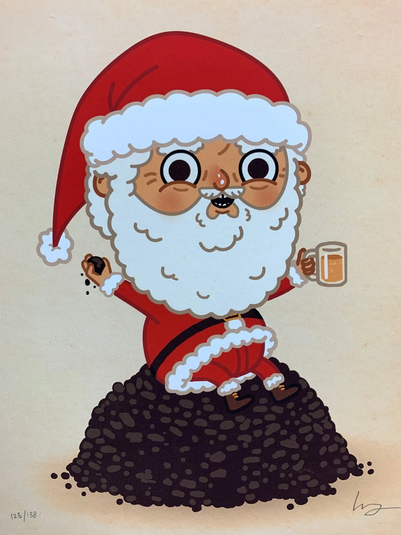 Coal For Everyone - 2013 Mike Mitchell Poster Santa Claus Art Prints