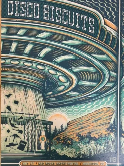Half Hazzard Press The Disco Biscuits - 2018 Half Hazard Poster Red Rocks Morrison, CO