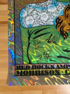 Colorado Greensky Bluegrass - 2019 Chuck Sperry Poster Red Rocks Morrison, CO AUTOGRAPHED FOIL