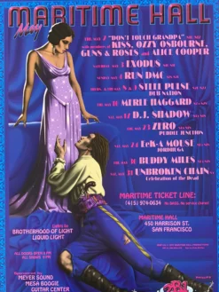 Gig Posters MHP 30 Merle Haggard, Run DMC - 1997 Jim Phillips Poster Maritime Hall San Fran