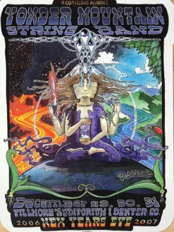 Yonder Mountain String Band - 2006 Robert Marx Poster The Fillmore Denver, CO 12/29-31