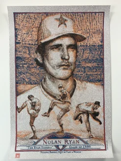 Nolan Ryan - 2015 David Welker Poster FugScreens Studios Variant