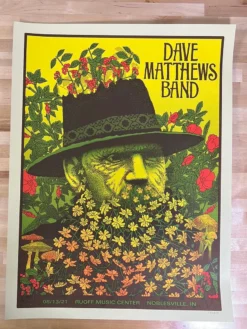 Methane Studios Dave Matthews Band - 2021 Methane Poster Noblesville, IN 8/13