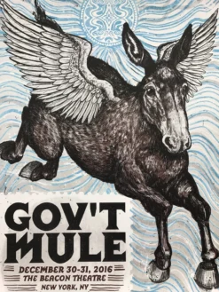 Gov't Mule - 2016 Zeb Love Poster Beacon Theatre New York, NY