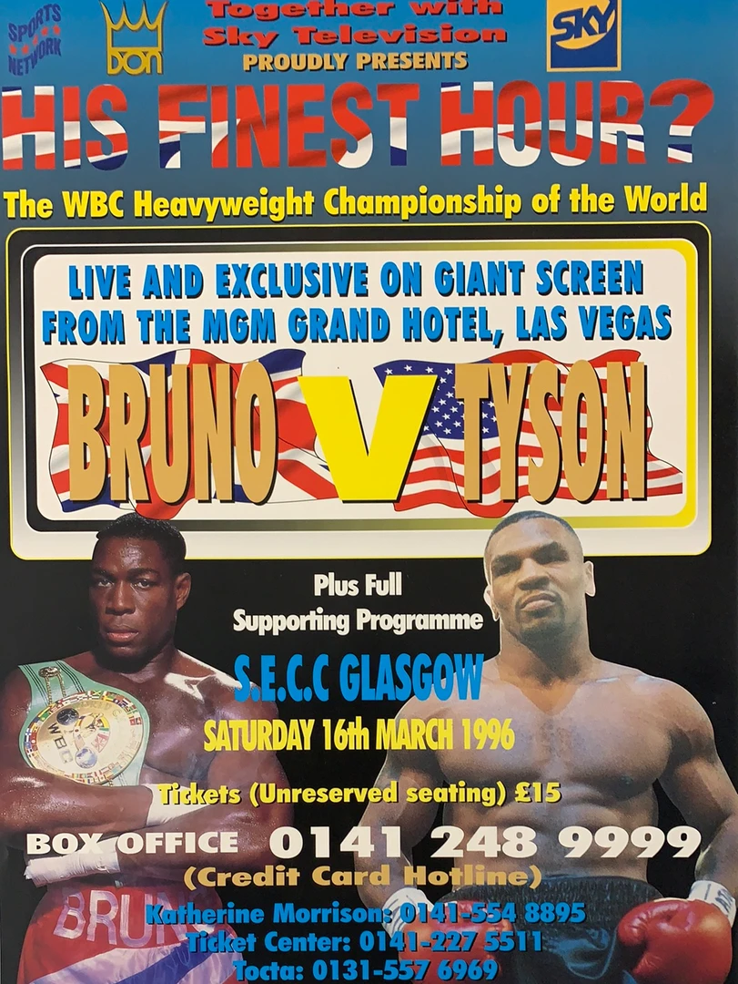 Sold Out Posters Boxing - 1996 Poster Frank Bruno Vs. Mike Tyson Las Vegas, NV MGM