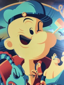 Art Prints Popeye The Sailor Meets Sindbad The Sailor - 2014 Tom Whalen Poster Foil Green V