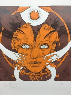 Pig Lady - 2008 John Dyer Baizley Poster Orange Art Prints