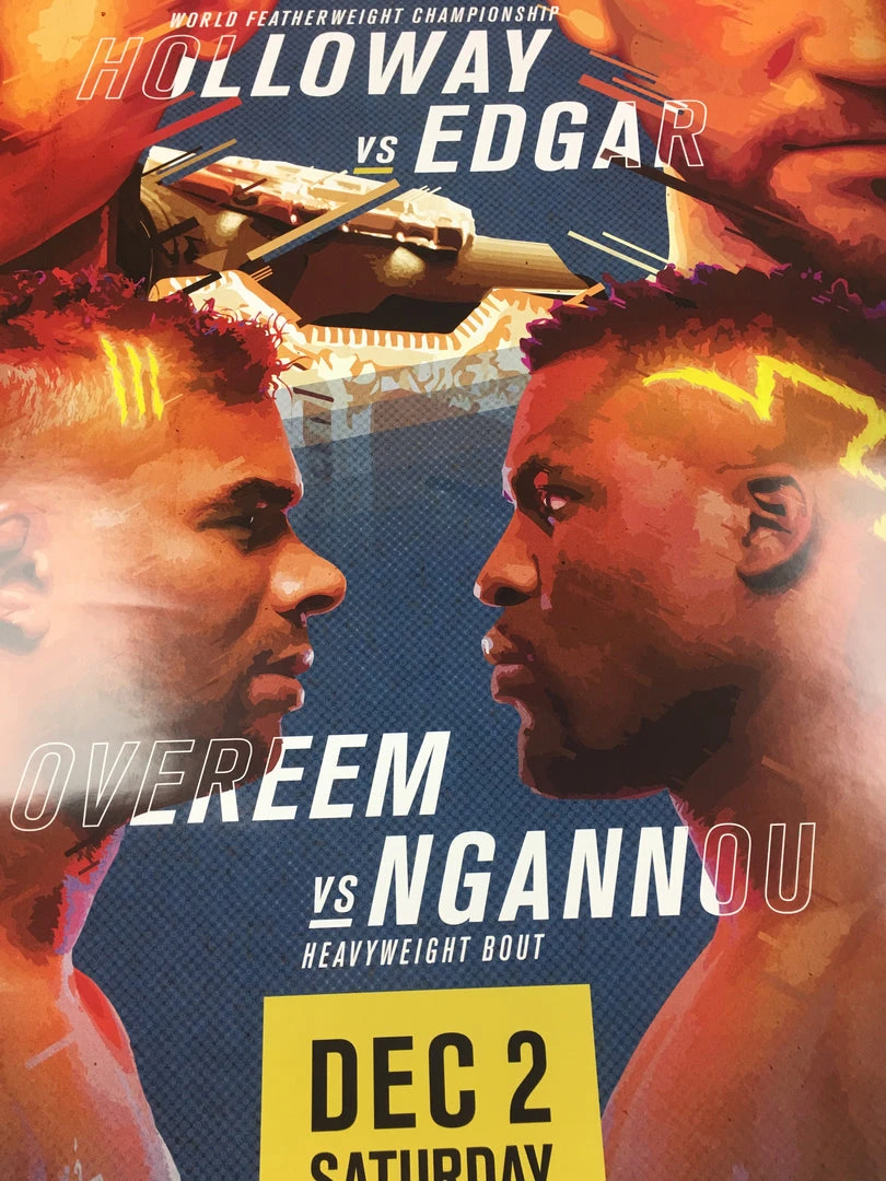 Sold Out Posters UFC 218 - 2017 Poster Holloway Vs Edgar, Overeem Vs Ngannou