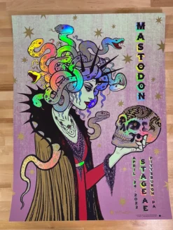 Mastodon - 2022 Tara McPherson Poster Pittsburgh, PA FOIL Foil Posters
