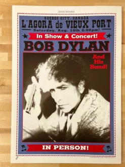 Bob Dylan - 2002 Geoff Gans Poster Quebec City, Canada Gig Posters