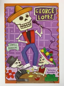 George Lopez - 2002 Barbara Pollack Poster The Warfield Theatre San Fran 1st