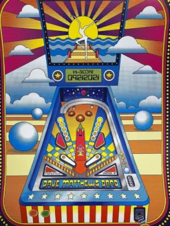 Dave Matthews Band - 2021 Nate Gonzalez Poster Wantagh, NY S/N Gig Posters