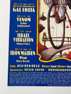 Dave Huckins MHP 48 July - 1998 Poster Maritime Hall San Fran 1st Gig Posters