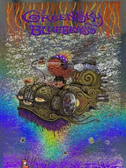 Greensky Bluegrass - 2018 Marq Spusta Poster FOIL Red Rocks Morrison, CO