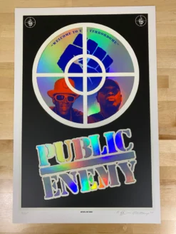 Public Enemy Variant - 2020 Emek Poster Foil NO Date The Terrordome GID