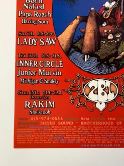 Dave Huckins MHP 44 March - 1998 Poster Maritime Hall San Fran 1st