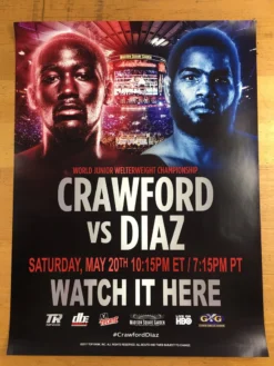Sold Out Posters Boxing - 2017 Crawford Vs Diaz World Junior Welterweight Championship Poster