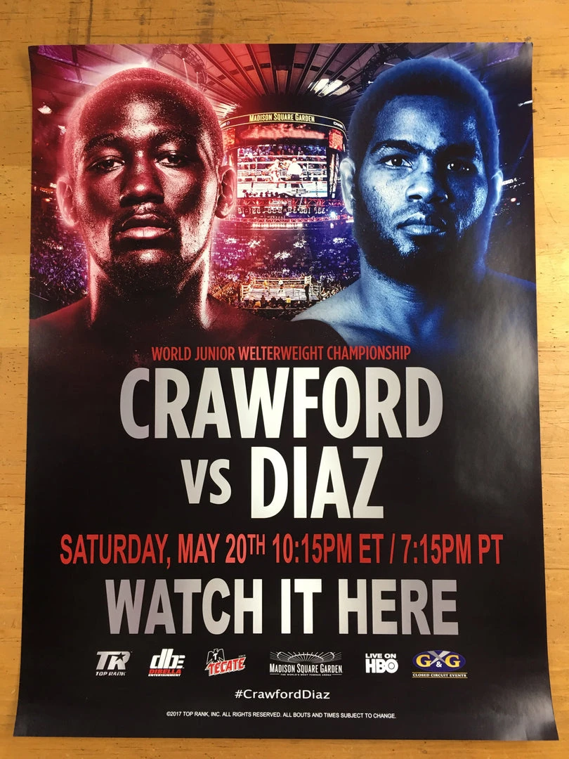Sold Out Posters Boxing - 2017 Crawford Vs Diaz World Junior Welterweight Championship Poster