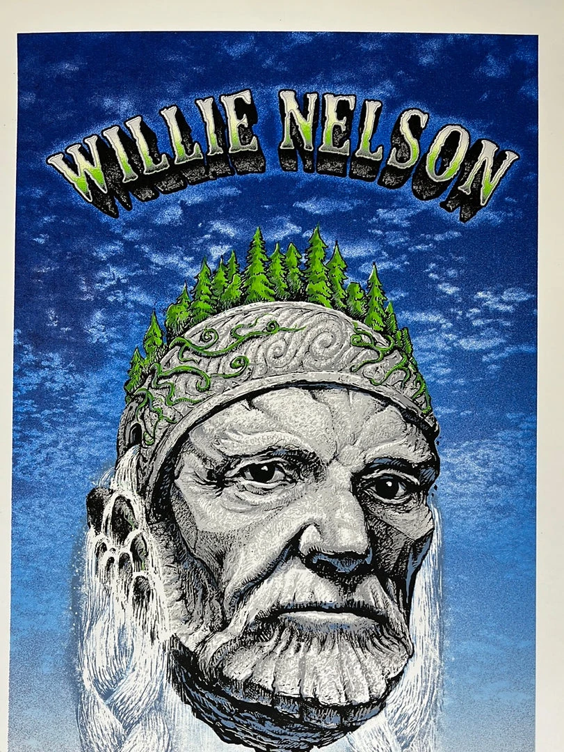Willie Nelson - 2006 Emek Gan Poster Santa Cruz, CA Catalyst