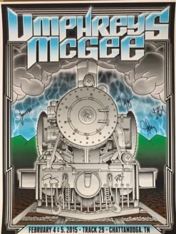 Umphrey's McGee - 2015 John Warner Poster Band Signed Chattanooga, TN