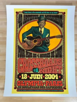 Crossroads Guitar Festival - 2004 Chuck Sperry Poster, Eric Clapton Paris