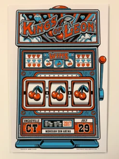 Kings Of Leon - 2017 Jesse Philips Poster Uncasville, CT Mohegan Sun Arena