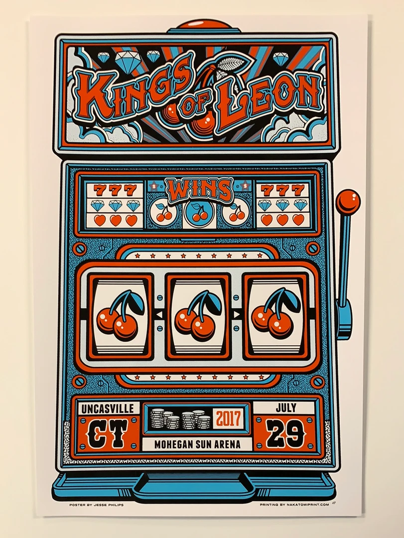 Kings Of Leon - 2017 Jesse Philips Poster Uncasville, CT Mohegan Sun Arena