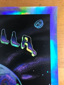 Coachella - 2011 EMEK Poster Purple Mirror FOIL Variant Edition 3/5 Signed