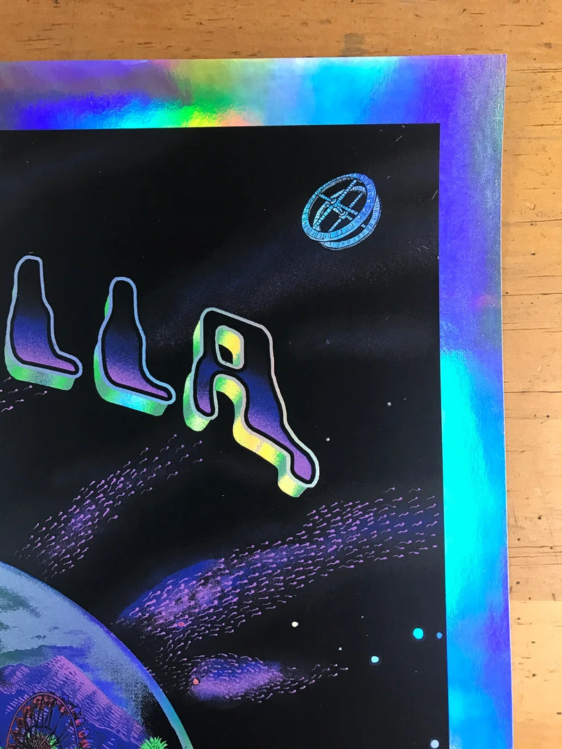 Coachella - 2011 EMEK Poster Purple Mirror FOIL Variant Edition 3/5 Signed