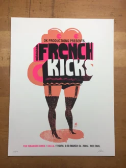 Gig Posters French Kicks - 2005 Methane Studios Poster Atlanta, GA The Earl