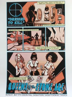 Queens Of The Stone Age - 2008 Justin Hampton Poster Saskatoon, CAN Odeon Events