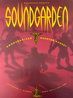 BGP 56 Soundgarden - 1992 Rex Ray Poster The Warfield Theatre San Fran 1st