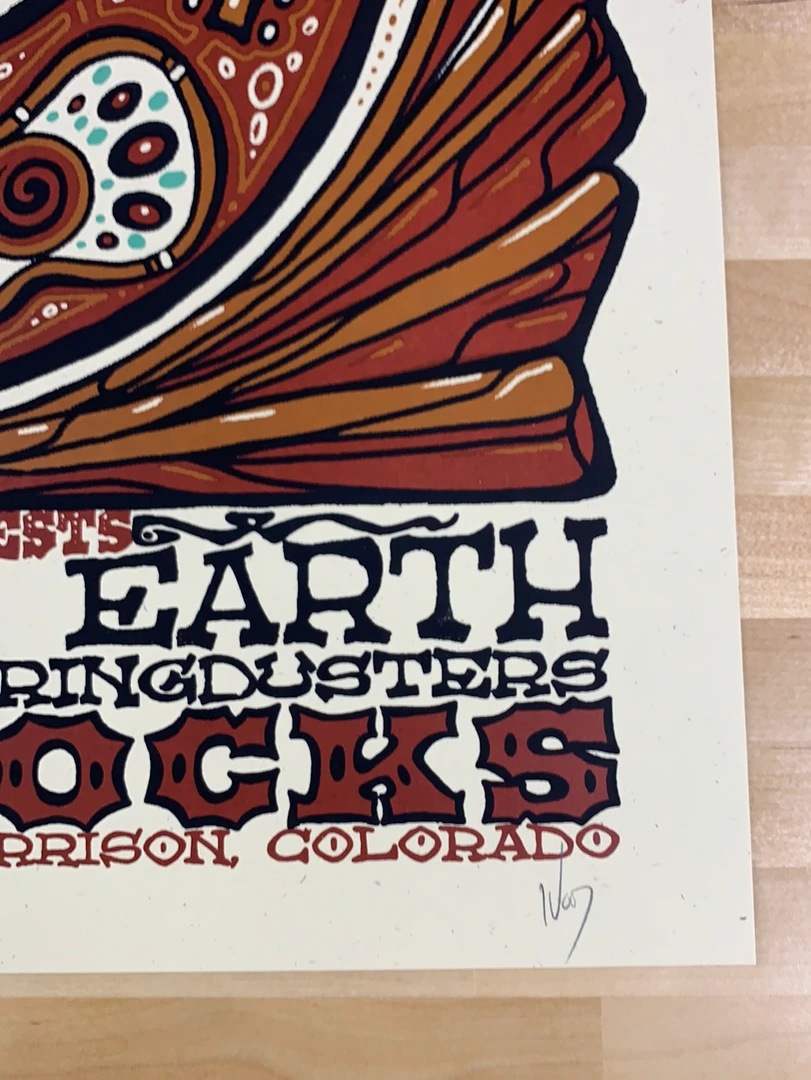 Yonder Mountain String Band - 2011 Jeff Wood Poster Red Rocks Morrison, CO