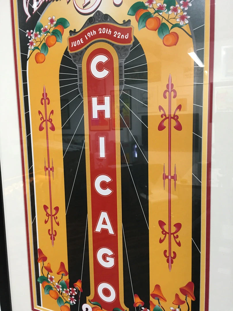 The Allman Brothers Band - 2002 Daniel Bretz Poster Chicago FRAMED