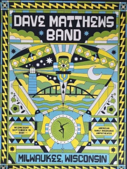 Dave Matthews Band - 2021 The Half And Half Poster Milwaukee, WI AP Gig Posters