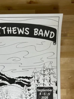 Dave Matthews Band - 2020 Jamison Grace Coloring Poster Quincy, WA Gig Posters