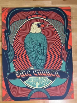 Eric Church - 2019 Status Serigraph Poster San Francisco, CA 1