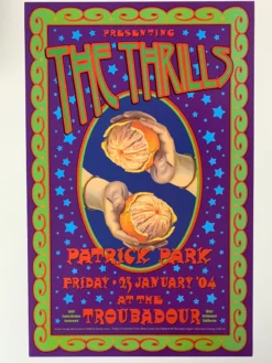 The Thrills - 2004 Dennis Loren Poster The Troubadour West Hollywood Gig Posters