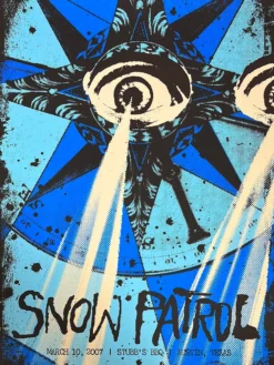 Gig Posters Snow Patrol - 2007 Todd Slater Poster Austin, TX Stubb's