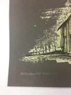 Reconstructed Barn Owl - 2013 Dan Grzeca Poster Art Print Charcoal Brown Art Prints