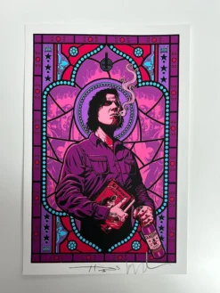 Queens Of The Stone Age The Night Porter - 2013 Justin Hampton Poster Handbill Mark Lanegan Signed