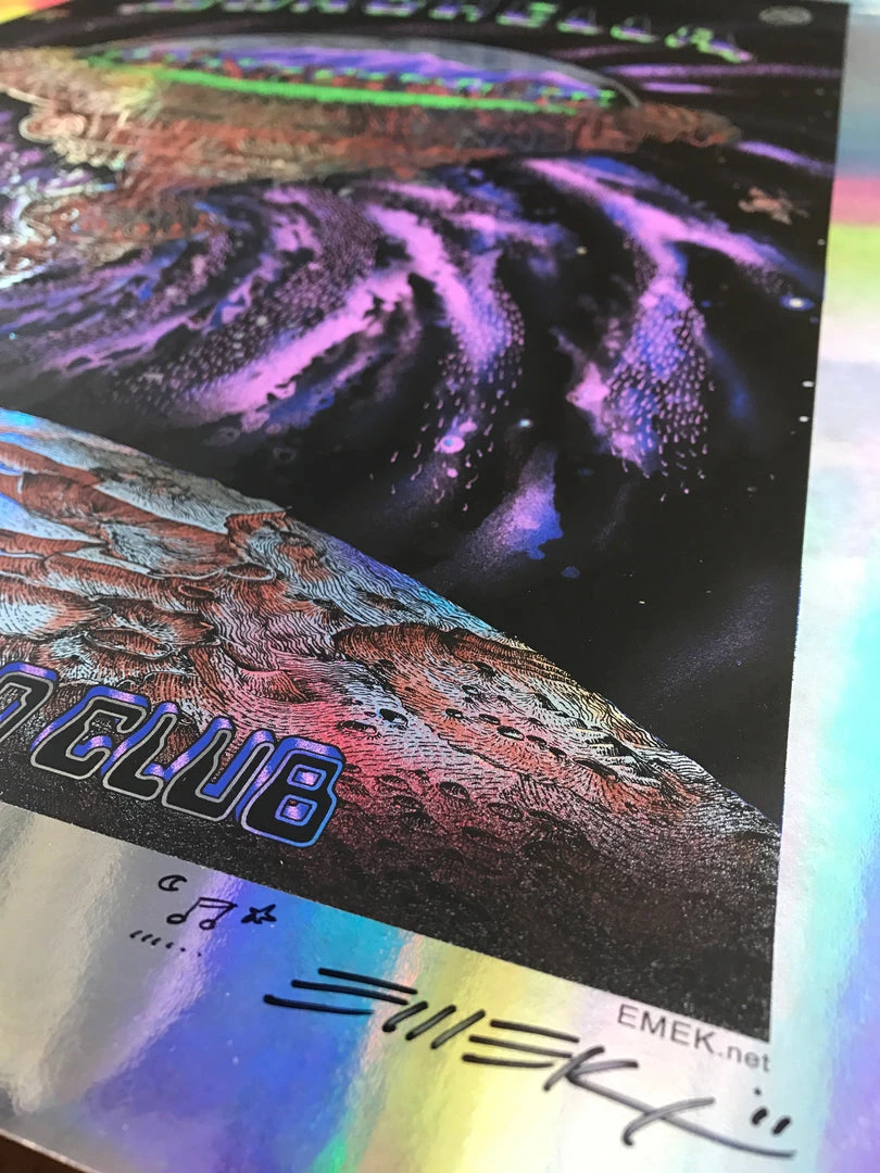 Coachella - 2011 EMEK Poster Purple Mirror FOIL Variant Edition 3/5 Signed