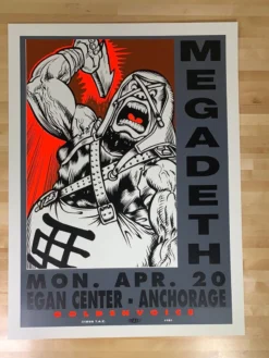 TAZ Gig Posters Megadeth - 1998 T.A.Z. Poster Anchorage, AK Eagen 1st Ed