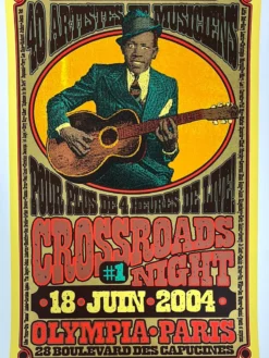 Crossroads Guitar Festival - 2004 Chuck Sperry Poster, Eric Clapton Paris